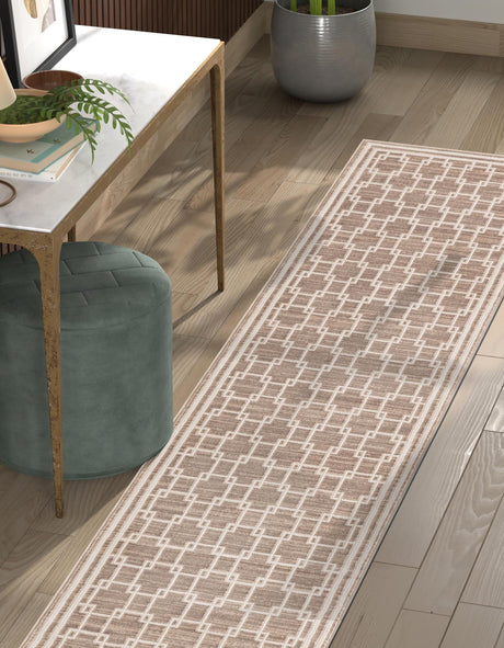 Beige 2' 7 x 10' Jill Zarin Uptown Runner Area Rug 70% Polypropylene & 30% Polyester  Contemporary Carpet for Living, Dining, Office, Bedroom for Sale at Rug Engine