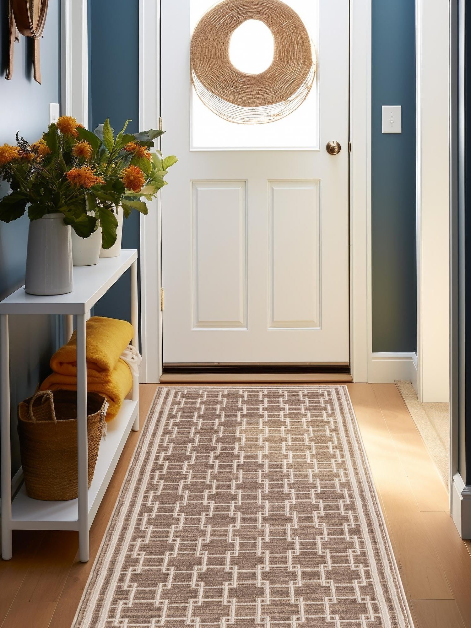 Beige 2' 7 x 10' Jill Zarin Uptown Runner Area Rug 70% Polypropylene & 30% Polyester  Contemporary Carpet for Living, Dining, Office, Bedroom for Sale at Rug Engine