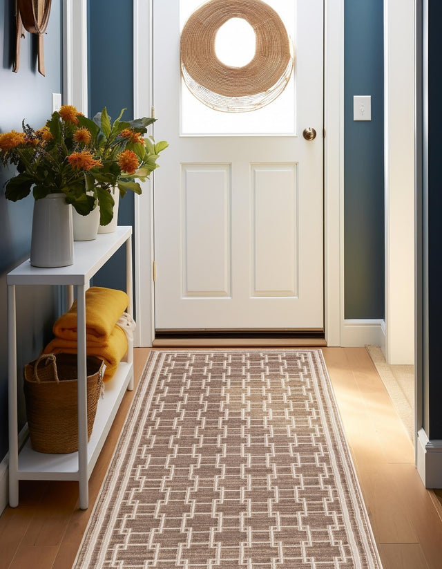 Beige 2' 7 x 10' Jill Zarin Uptown Runner Area Rug 70% Polypropylene & 30% Polyester  Contemporary Carpet for Living, Dining, Office, Bedroom for Sale at Rug Engine