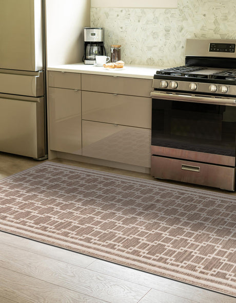 Beige 2' 7 x 10' Jill Zarin Uptown Runner Area Rug 70% Polypropylene & 30% Polyester  Contemporary Carpet for Living, Dining, Office, Bedroom for Sale at Rug Engine