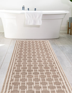 Beige 2' 7 x 10' Jill Zarin Uptown Runner Area Rug 70% Polypropylene & 30% Polyester  Contemporary Carpet for Living, Dining, Office, Bedroom for Sale at Rug Engine
