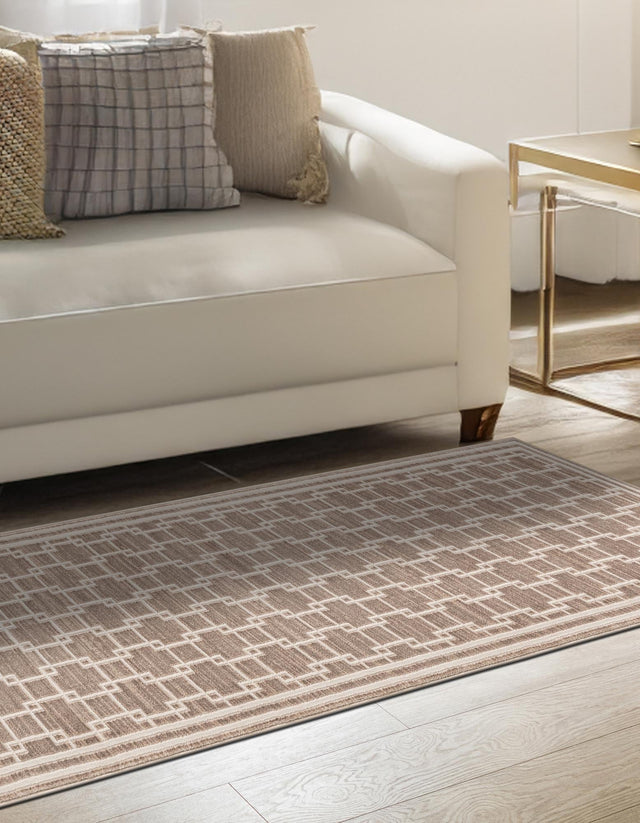 Beige 2' 7 x 10' Jill Zarin Uptown Runner Area Rug 70% Polypropylene & 30% Polyester  Contemporary Carpet for Living, Dining, Office, Bedroom for Sale at Rug Engine