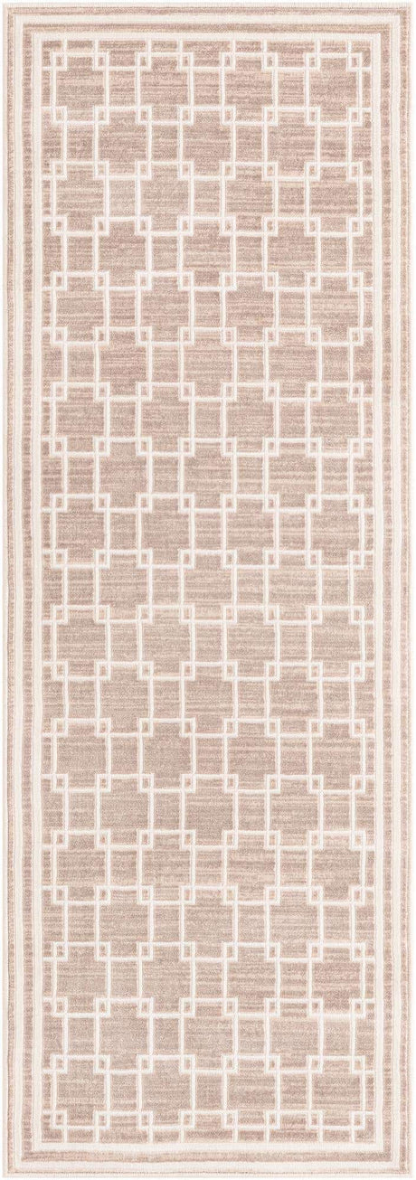 Beige 2' x 6' 1 Jill Zarin Uptown Runner Area Rug 70% Polypropylene & 30% Polyester  Contemporary Carpet for Living, Dining, Office, Bedroom for Sale at Rug Engine