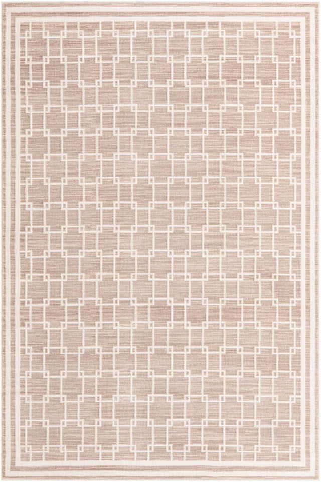 Beige 6' 1 x 9' Jill Zarin Uptown Rectangle Area Rug 70% Polypropylene & 30% Polyester  Contemporary Carpet for Living, Dining, Office, Bedroom for Sale at Rug Engine