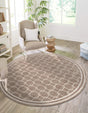 Beige 3' 1 x 3' 1 Jill Zarin Uptown Round Area Rug 70% Polypropylene & 30% Polyester  Contemporary Carpet for Living, Dining, Office, Bedroom for Sale at Rug Engine