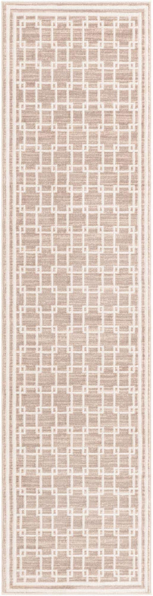 Beige 2' x 8' Jill Zarin Uptown Runner Area Rug 70% Polypropylene & 30% Polyester  Contemporary Carpet for Living, Dining, Office, Bedroom for Sale at Rug Engine