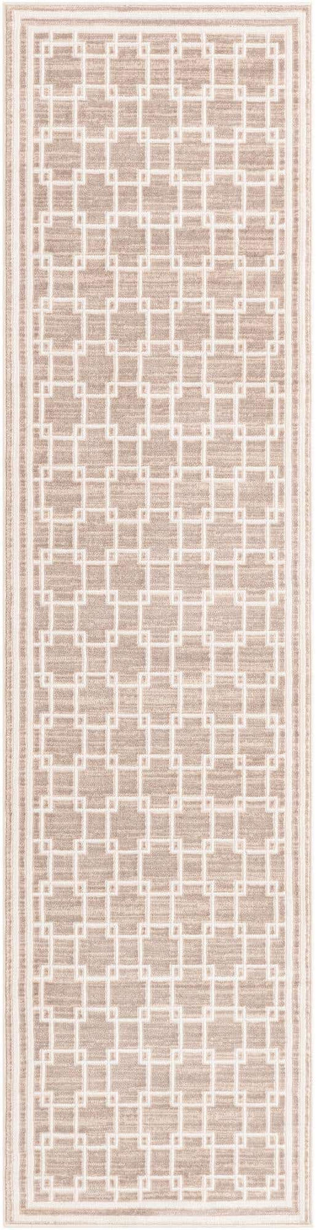 Beige 2' x 8' Jill Zarin Uptown Runner Area Rug 70% Polypropylene & 30% Polyester  Contemporary Carpet for Living, Dining, Office, Bedroom for Sale at Rug Engine
