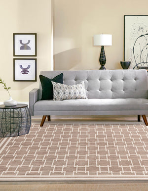 Beige 10' x 10' Jill Zarin Uptown Square Area Rug 70% Polypropylene & 30% Polyester  Contemporary Carpet for Living, Dining, Office, Bedroom for Sale at Rug Engine