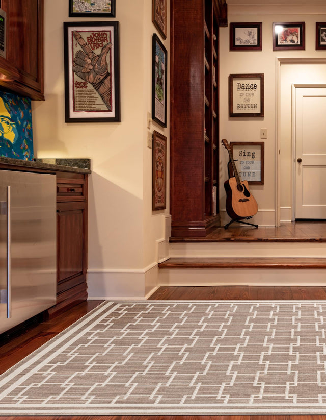 Beige 10' x 10' Jill Zarin Uptown Square Area Rug 70% Polypropylene & 30% Polyester  Contemporary Carpet for Living, Dining, Office, Bedroom for Sale at Rug Engine