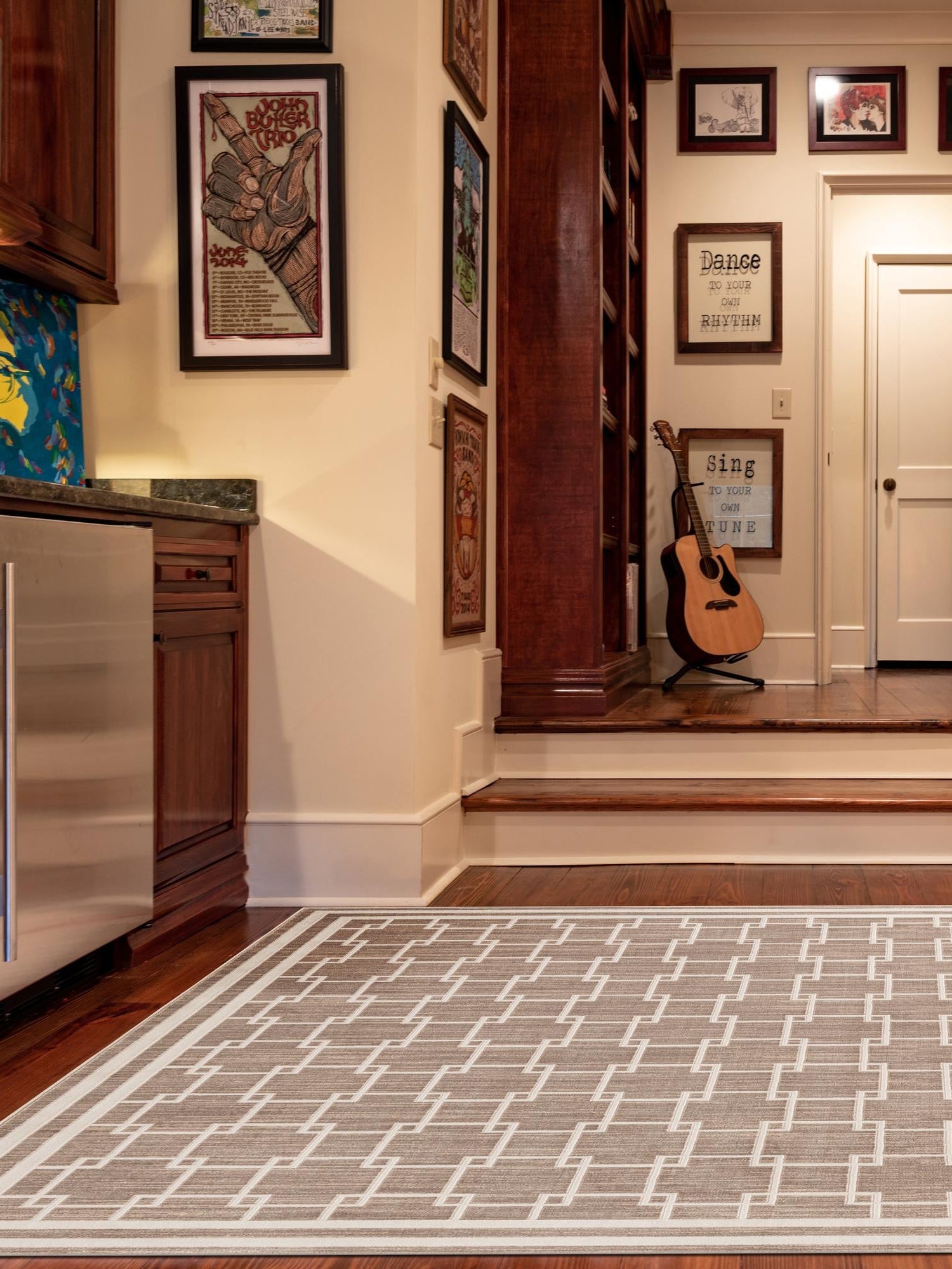 Beige 7' 10 x 7' 10 Jill Zarin Uptown Square Area Rug 70% Polypropylene & 30% Polyester  Contemporary Carpet for Living, Dining, Office, Bedroom for Sale at Rug Engine