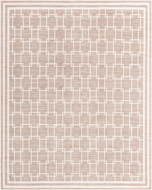 Beige 7' 10 x 10' Jill Zarin Uptown Rectangle Area Rug 70% Polypropylene & 30% Polyester  Contemporary Carpet for Living, Dining, Office, Bedroom for Sale at Rug Engine