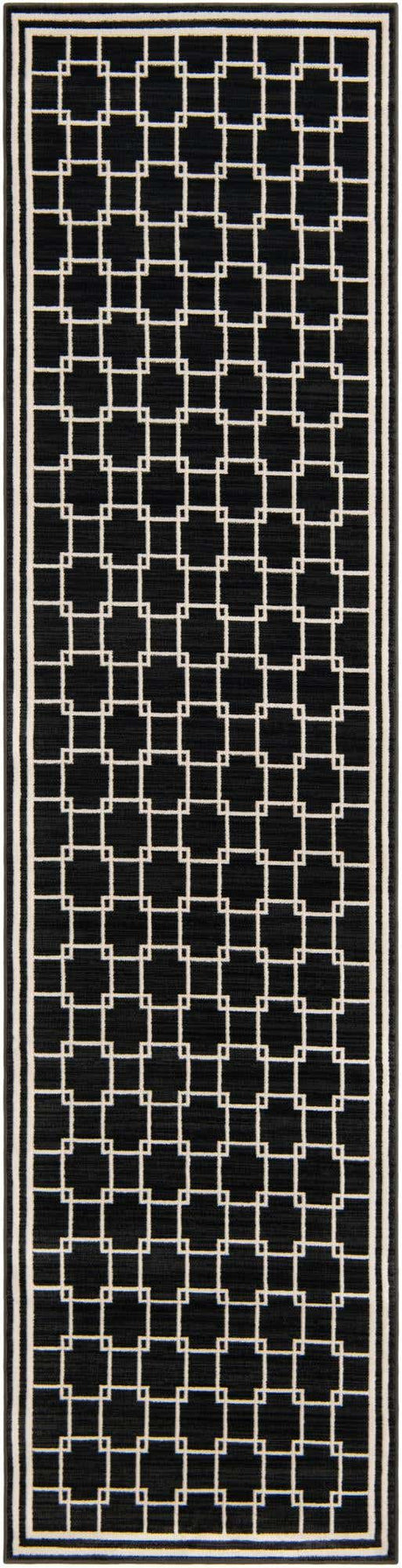 Black 2' 7 x 10' Jill Zarin Uptown Runner Area Rug 70% Polypropylene & 30% Polyester  Contemporary Carpet for Living, Dining, Office, Bedroom for Sale at Rug Engine