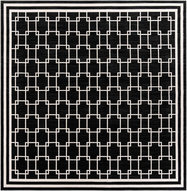 Black 10' x 10' Jill Zarin Uptown Square Area Rug 70% Polypropylene & 30% Polyester  Contemporary Carpet for Living, Dining, Office, Bedroom for Sale at Rug Engine