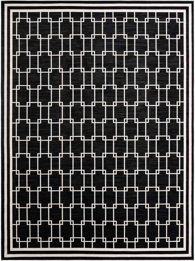 Black 10' x 13' 1 Jill Zarin Uptown Rectangle Area Rug 70% Polypropylene & 30% Polyester  Contemporary Carpet for Living, Dining, Office, Bedroom for Sale at Rug Engine