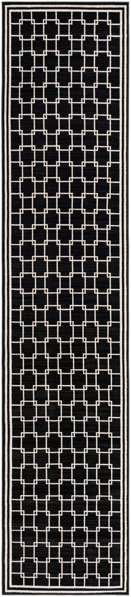 Black 2' 7 x 12' Jill Zarin Uptown Runner Area Rug 70% Polypropylene & 30% Polyester  Contemporary Carpet for Living, Dining, Office, Bedroom for Sale at Rug Engine