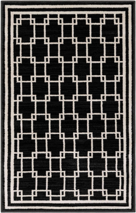 Black 2' x 3' 1 Jill Zarin Uptown Rectangle Area Rug 70% Polypropylene & 30% Polyester  Contemporary Carpet for Living, Dining, Office, Bedroom for Sale at Rug Engine