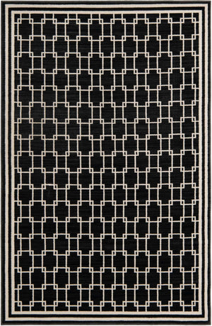 Black 4' 1 x 6' 1 Jill Zarin Uptown Rectangle Area Rug 70% Polypropylene & 30% Polyester  Contemporary Carpet for Living, Dining, Office, Bedroom for Sale at Rug Engine