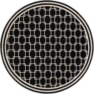 Black 5' 1 x 5' 1 Jill Zarin Uptown Round Area Rug 70% Polypropylene & 30% Polyester  Contemporary Carpet for Living, Dining, Office, Bedroom for Sale at Rug Engine