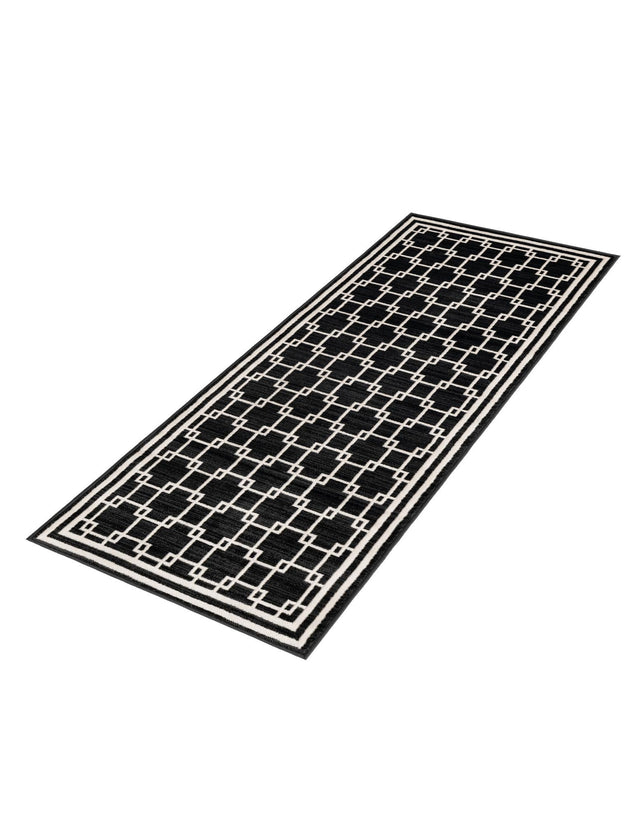 Black 2' x 5' 1 Jill Zarin Uptown Runner Area Rug 70% Polypropylene & 30% Polyester  Contemporary Carpet for Living, Dining, Office, Bedroom for Sale at Rug Engine