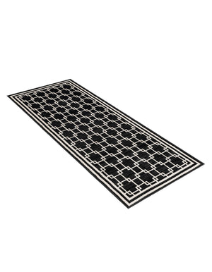 Black 2' x 5' 1 Jill Zarin Uptown Runner Area Rug 70% Polypropylene & 30% Polyester  Contemporary Carpet for Living, Dining, Office, Bedroom for Sale at Rug Engine