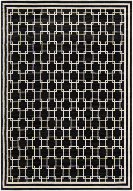 Black 5' 1 x 7' 1 Jill Zarin Uptown Rectangle Area Rug 70% Polypropylene & 30% Polyester  Contemporary Carpet for Living, Dining, Office, Bedroom for Sale at Rug Engine