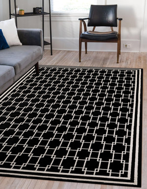 Black 5' 1 x 8' Jill Zarin Uptown Rectangle Area Rug 70% Polypropylene & 30% Polyester  Contemporary Carpet for Living, Dining, Office, Bedroom for Sale at Rug Engine