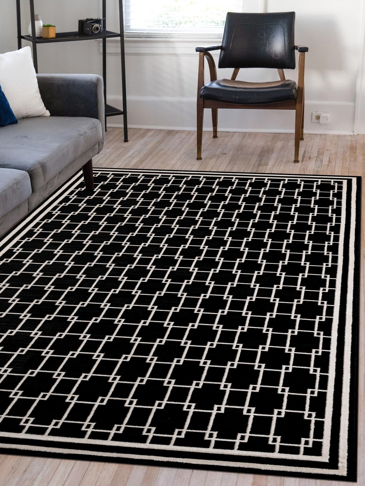 Black 10' x 13' 1 Jill Zarin Uptown Rectangle Area Rug 70% Polypropylene & 30% Polyester  Contemporary Carpet for Living, Dining, Office, Bedroom for Sale at Rug Engine