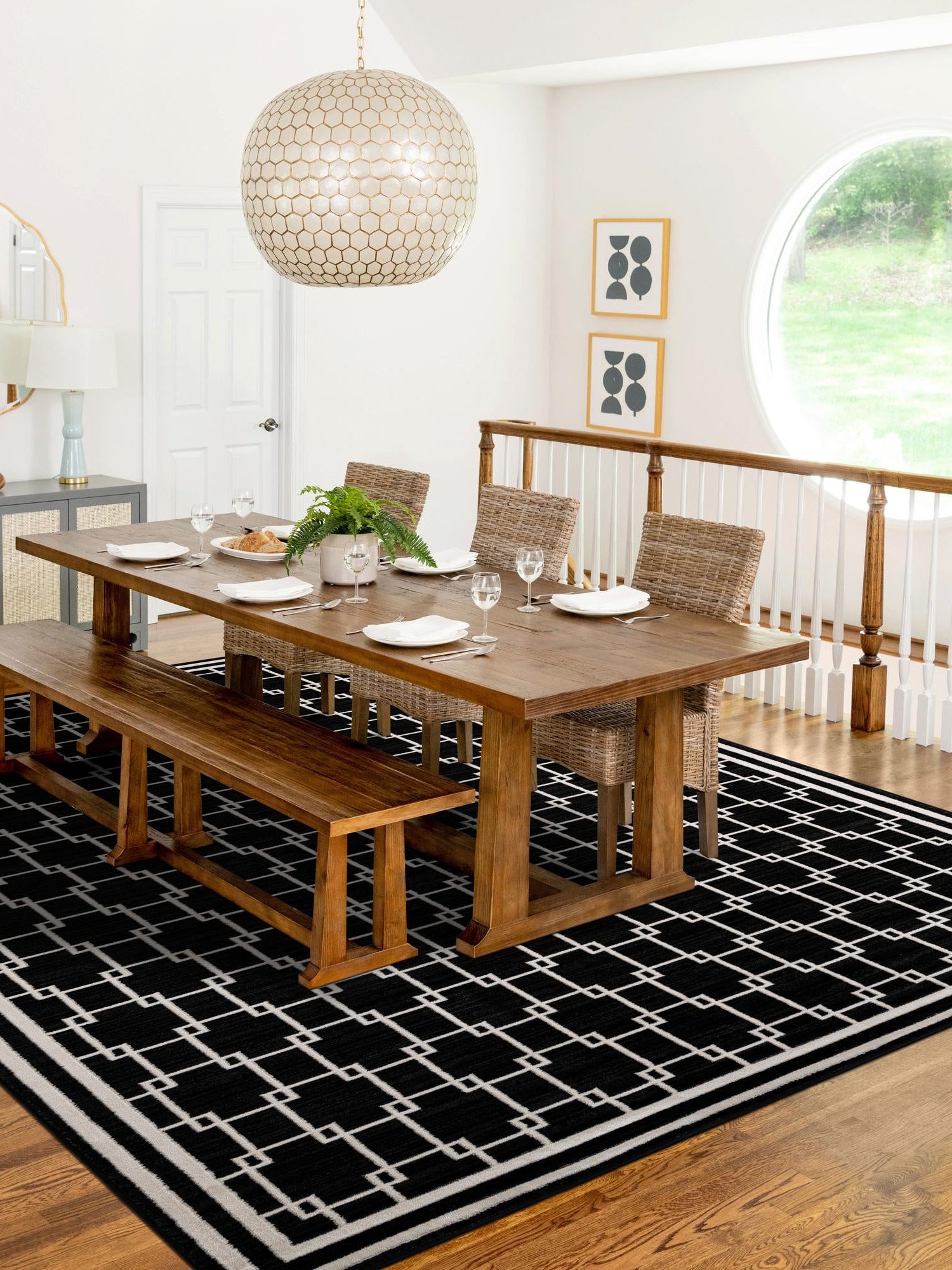 Black 9' x 12' Jill Zarin Uptown Rectangle Area Rug 70% Polypropylene & 30% Polyester  Contemporary Carpet for Living, Dining, Office, Bedroom for Sale at Rug Engine