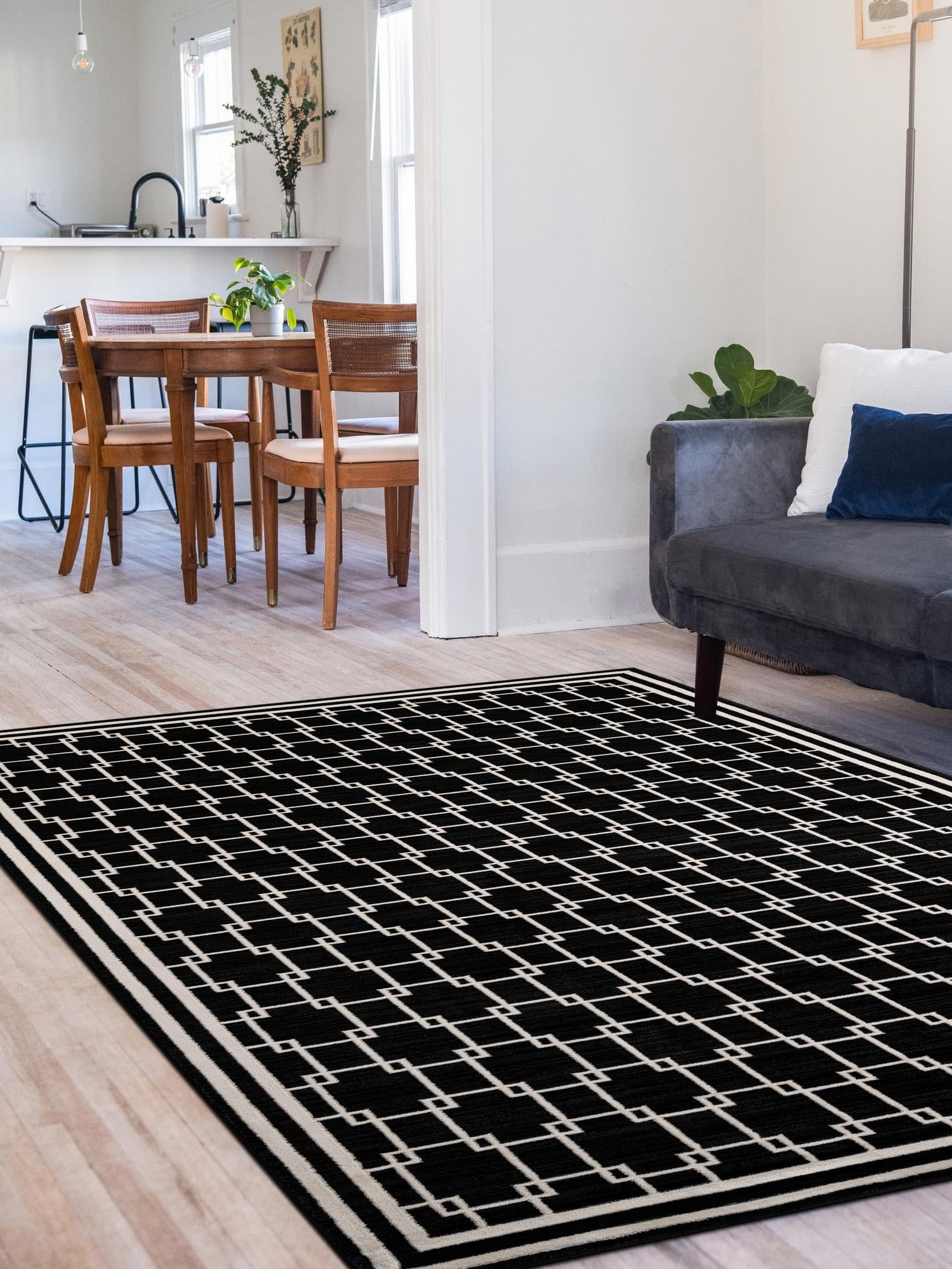 Black 2' x 3' 1 Jill Zarin Uptown Rectangle Area Rug 70% Polypropylene & 30% Polyester  Contemporary Carpet for Living, Dining, Office, Bedroom for Sale at Rug Engine