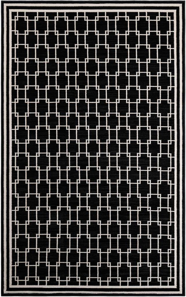 Black 5' 1 x 8' Jill Zarin Uptown Rectangle Area Rug 70% Polypropylene & 30% Polyester  Contemporary Carpet for Living, Dining, Office, Bedroom for Sale at Rug Engine