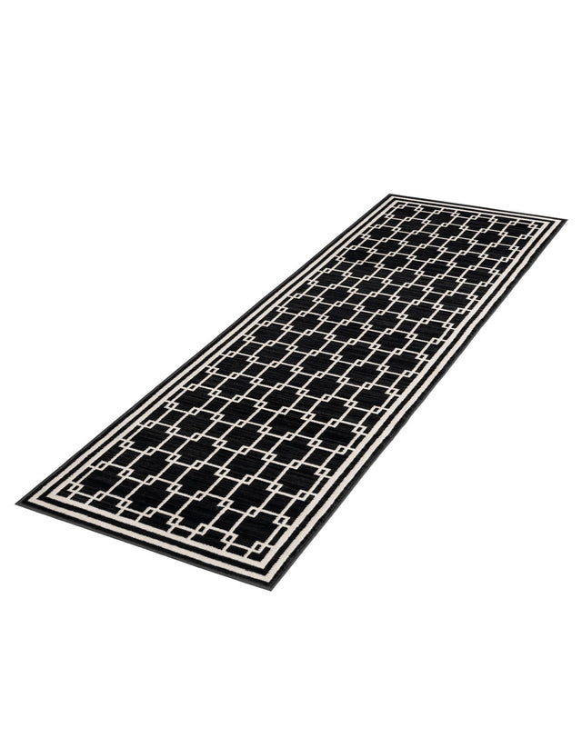 Black 2' x 6' 1 Jill Zarin Uptown Runner Area Rug 70% Polypropylene & 30% Polyester  Contemporary Carpet for Living, Dining, Office, Bedroom for Sale at Rug Engine