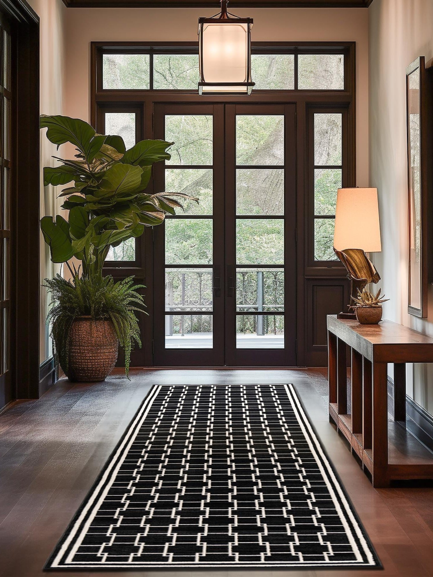 Black 2' 7 x 12' Jill Zarin Uptown Runner Area Rug 70% Polypropylene & 30% Polyester  Contemporary Carpet for Living, Dining, Office, Bedroom for Sale at Rug Engine