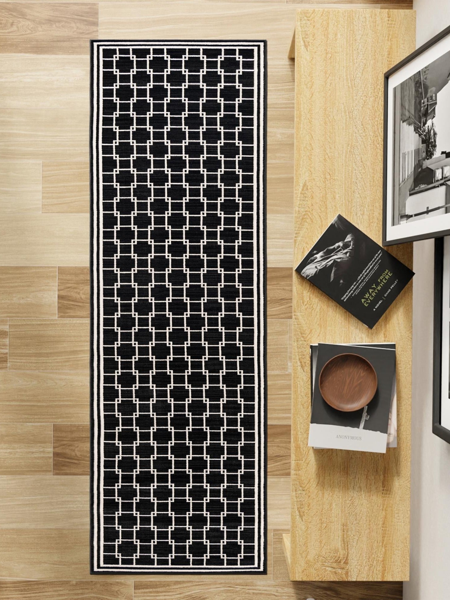 Black 2' 7 x 12' Jill Zarin Uptown Runner Area Rug 70% Polypropylene & 30% Polyester  Contemporary Carpet for Living, Dining, Office, Bedroom for Sale at Rug Engine