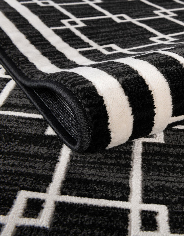 Black 2' x 6' 1 Jill Zarin Uptown Runner Area Rug 70% Polypropylene & 30% Polyester  Contemporary Carpet for Living, Dining, Office, Bedroom for Sale at Rug Engine