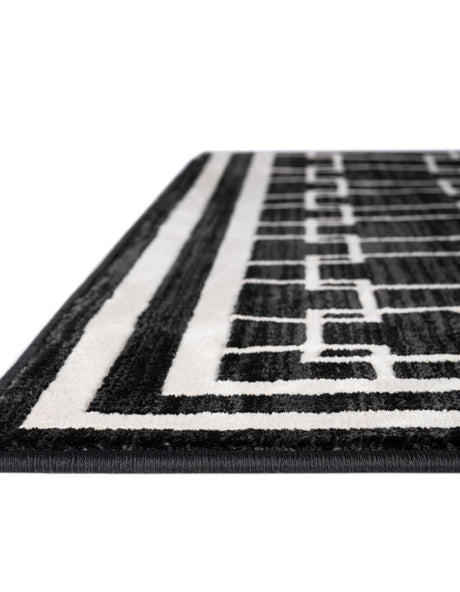 Black 2' x 5' 1 Jill Zarin Uptown Runner Area Rug 70% Polypropylene & 30% Polyester  Contemporary Carpet for Living, Dining, Office, Bedroom for Sale at Rug Engine