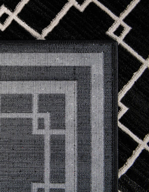 Black 2' x 6' 1 Jill Zarin Uptown Runner Area Rug 70% Polypropylene & 30% Polyester  Contemporary Carpet for Living, Dining, Office, Bedroom for Sale at Rug Engine