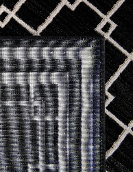 Black 2' x 5' 1 Jill Zarin Uptown Runner Area Rug 70% Polypropylene & 30% Polyester  Contemporary Carpet for Living, Dining, Office, Bedroom for Sale at Rug Engine