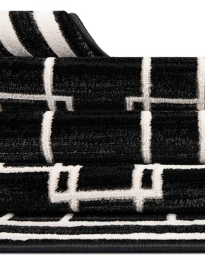 Black 2' x 6' 1 Jill Zarin Uptown Runner Area Rug 70% Polypropylene & 30% Polyester  Contemporary Carpet for Living, Dining, Office, Bedroom for Sale at Rug Engine
