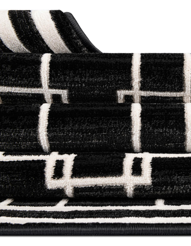 Black 2' x 6' 1 Jill Zarin Uptown Runner Area Rug 70% Polypropylene & 30% Polyester  Contemporary Carpet for Living, Dining, Office, Bedroom for Sale at Rug Engine