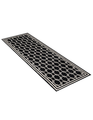 Black 2' x 6' 1 Jill Zarin Uptown Runner Area Rug 70% Polypropylene & 30% Polyester  Contemporary Carpet for Living, Dining, Office, Bedroom for Sale at Rug Engine