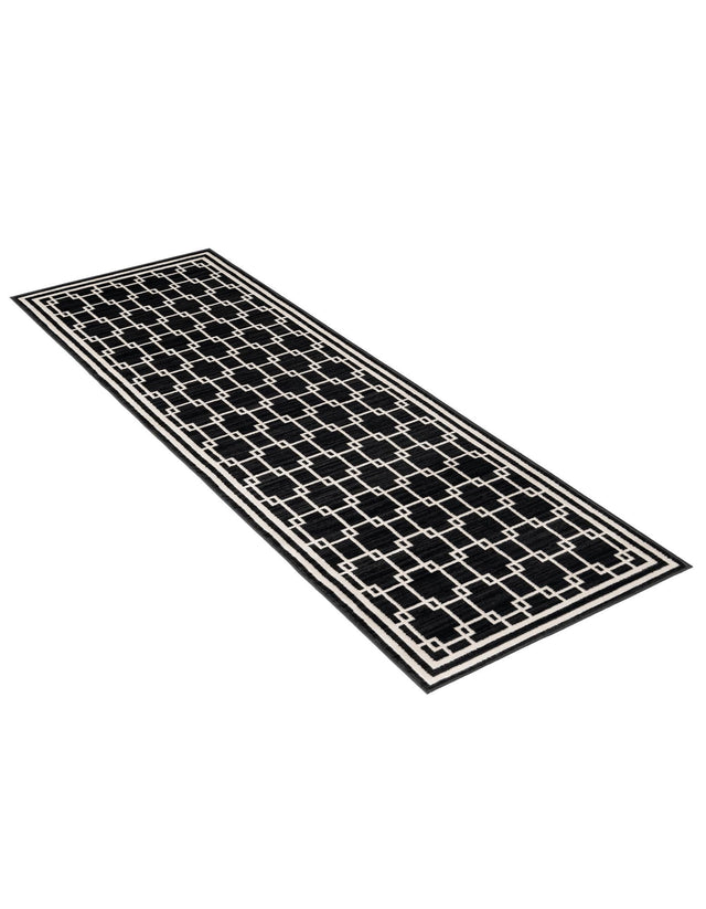 Black 2' x 6' 1 Jill Zarin Uptown Runner Area Rug 70% Polypropylene & 30% Polyester  Contemporary Carpet for Living, Dining, Office, Bedroom for Sale at Rug Engine