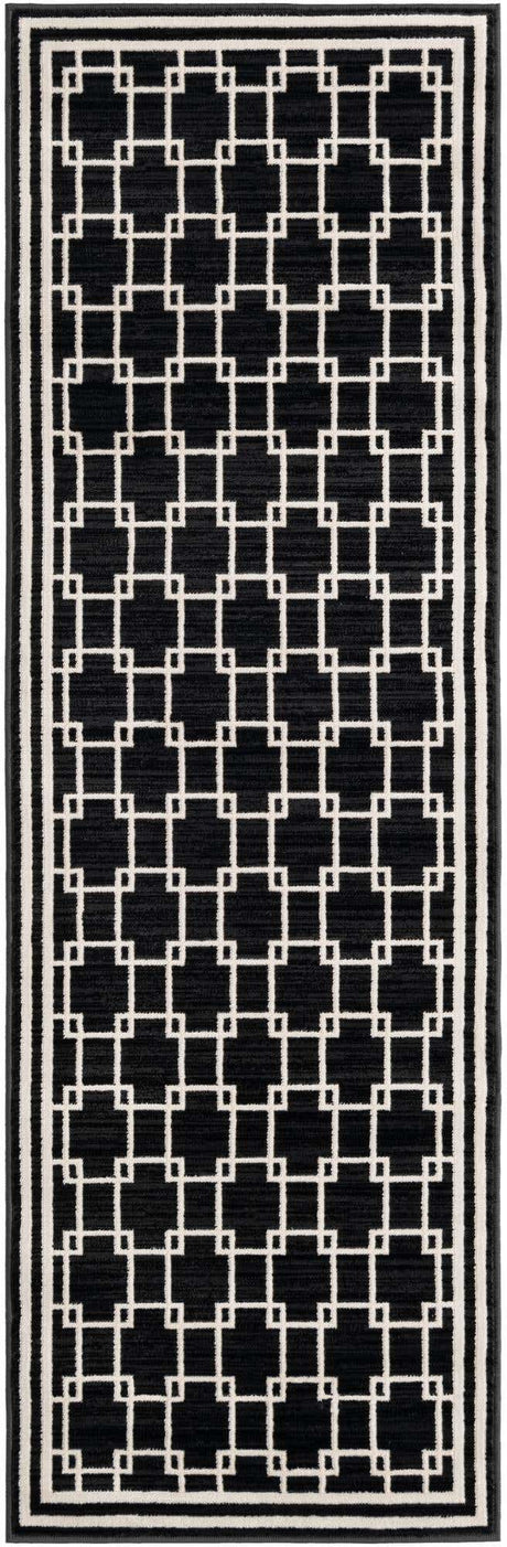 Black 2' x 6' 1 Jill Zarin Uptown Runner Area Rug 70% Polypropylene & 30% Polyester  Contemporary Carpet for Living, Dining, Office, Bedroom for Sale at Rug Engine