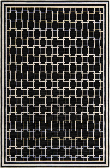 Black 6' 1 x 9' Jill Zarin Uptown Rectangle Area Rug 70% Polypropylene & 30% Polyester  Contemporary Carpet for Living, Dining, Office, Bedroom for Sale at Rug Engine