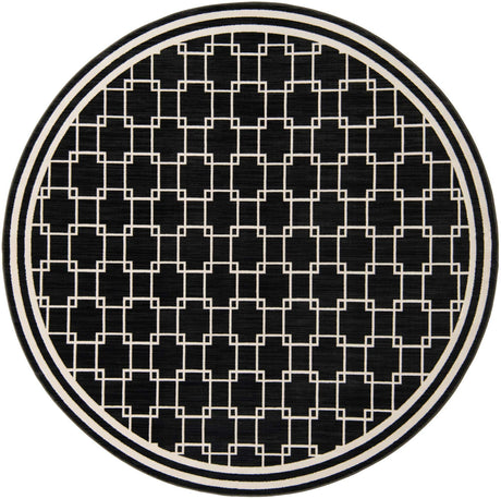 Black 7' 10 x 7' 10 Jill Zarin Uptown Round Area Rug 70% Polypropylene & 30% Polyester  Contemporary Carpet for Living, Dining, Office, Bedroom for Sale at Rug Engine