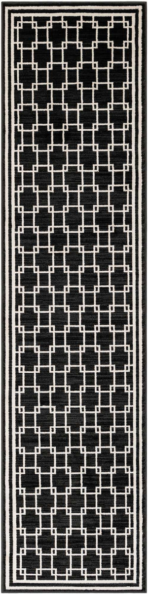 Black 2' x 8' Jill Zarin Uptown Runner Area Rug 70% Polypropylene & 30% Polyester  Contemporary Carpet for Living, Dining, Office, Bedroom for Sale at Rug Engine