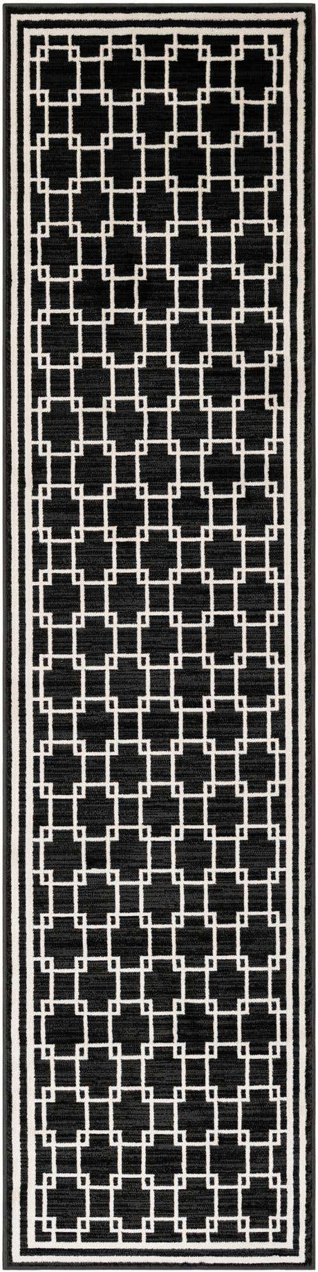 Black 2' x 8' Jill Zarin Uptown Runner Area Rug 70% Polypropylene & 30% Polyester  Contemporary Carpet for Living, Dining, Office, Bedroom for Sale at Rug Engine