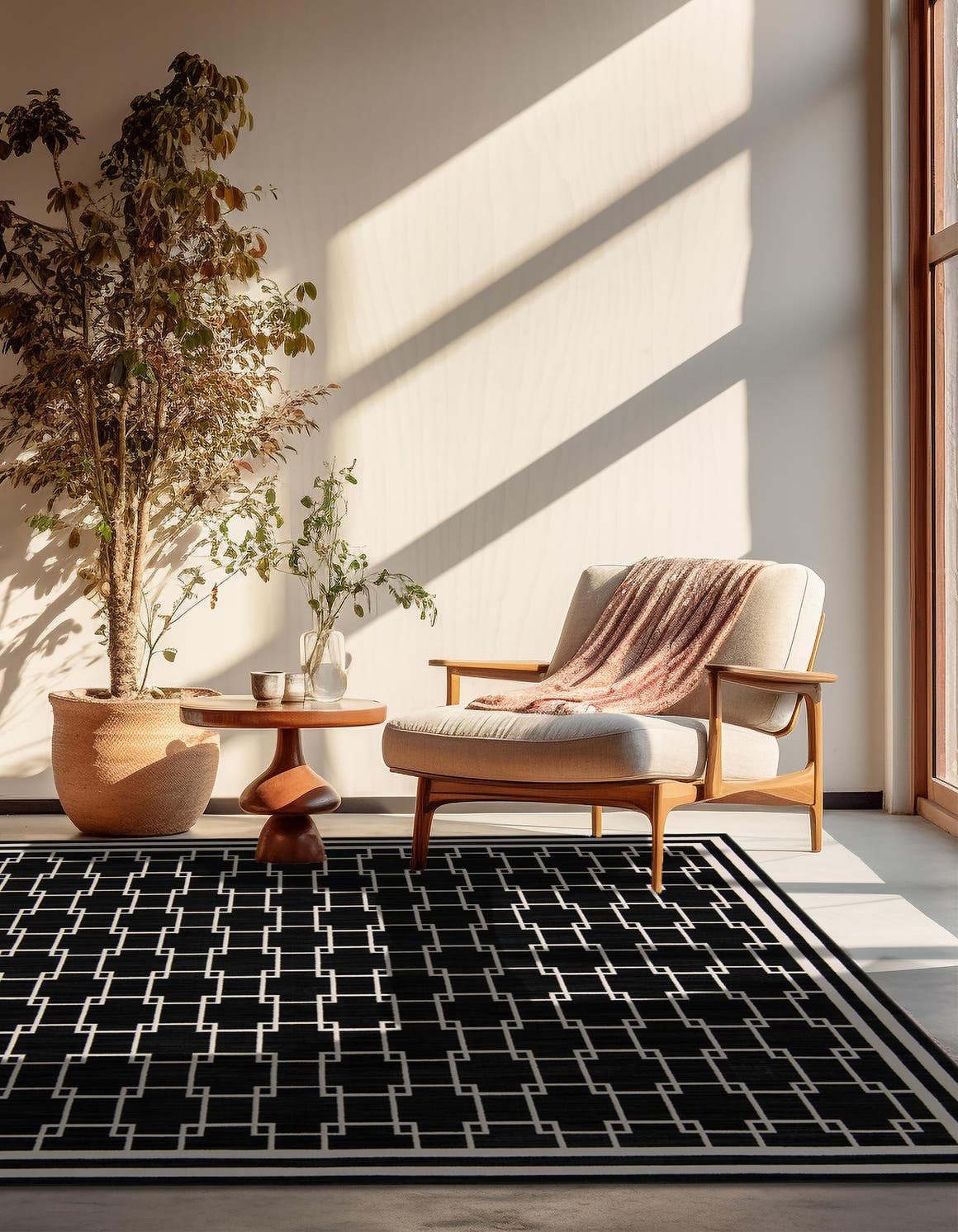 Black 10' x 10' Jill Zarin Uptown Square Area Rug 70% Polypropylene & 30% Polyester  Contemporary Carpet for Living, Dining, Office, Bedroom for Sale at Rug Engine