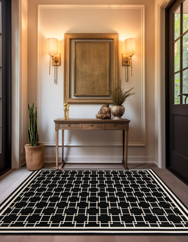 Black 10' x 10' Jill Zarin Uptown Square Area Rug 70% Polypropylene & 30% Polyester  Contemporary Carpet for Living, Dining, Office, Bedroom for Sale at Rug Engine