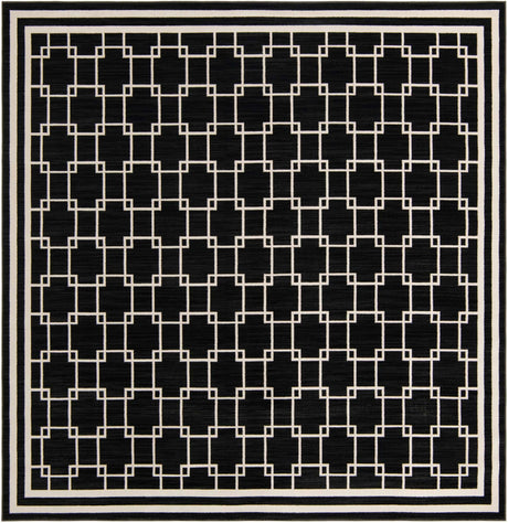 Black 7' 10 x 7' 10 Jill Zarin Uptown Square Area Rug 70% Polypropylene & 30% Polyester  Contemporary Carpet for Living, Dining, Office, Bedroom for Sale at Rug Engine