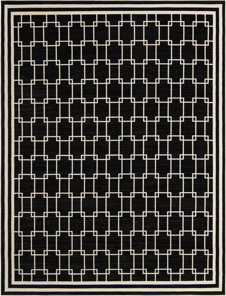 Black 7' 10 x 10' Jill Zarin Uptown Rectangle Area Rug 70% Polypropylene & 30% Polyester  Contemporary Carpet for Living, Dining, Office, Bedroom for Sale at Rug Engine